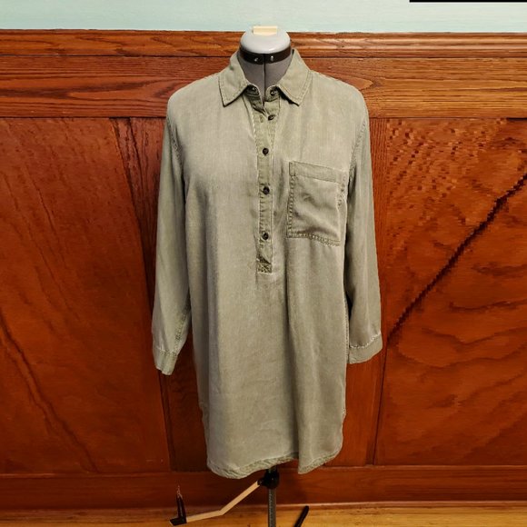 denim tunic shirt dress